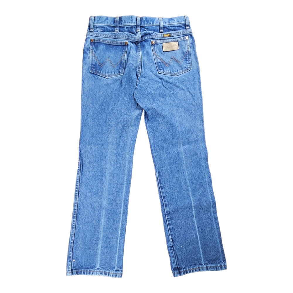 Uses WRANGLER 936 Mens VTG 90s Straight Leg Jeans Medium Wash Zip Fly, 32 x 30 - Picture 10 of 11